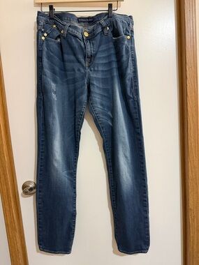 Rock & Republic Women's Straight Leg Jeans in Dark Blue